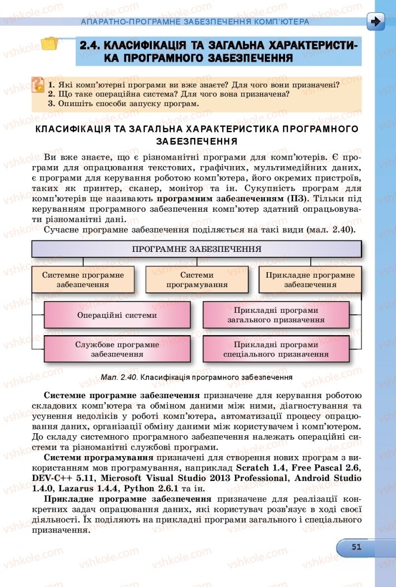 Страница 51 | Підручник Інформатика 8 клас Й.Я. Ривкінд  2016