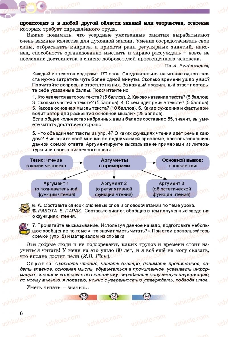 Страница 6 | Підручник Русский язык 8 клас Т.М. Полякова, Е.И. Самонова 2016 4 год обучения