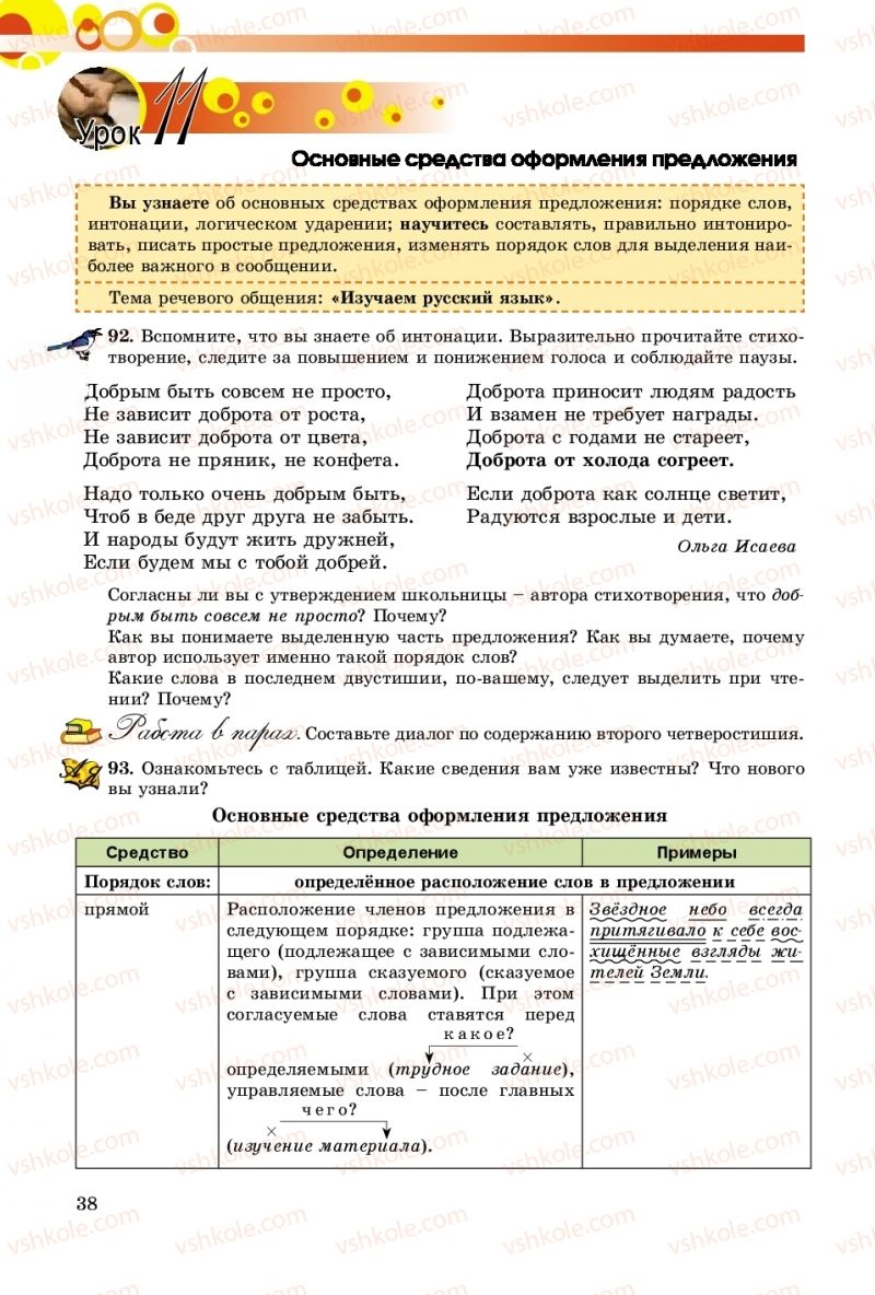 Страница 38 | Підручник Русский язык 8 клас Т.М. Полякова, Е.И. Самонова, А.Н. Приймак 2016 8 год обучения