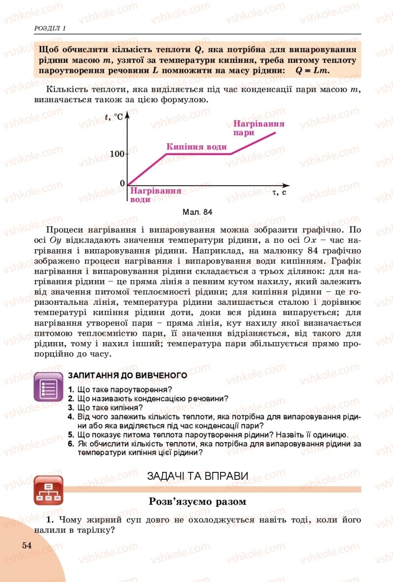 Страница 54 | Підручник Фізика 8 клас В.Д. Сиротюк 2016