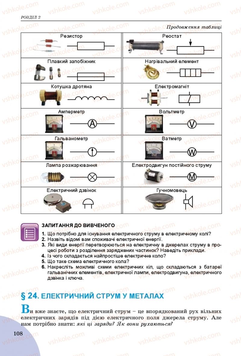 Страница 108 | Підручник Фізика 8 клас В.Д. Сиротюк 2016