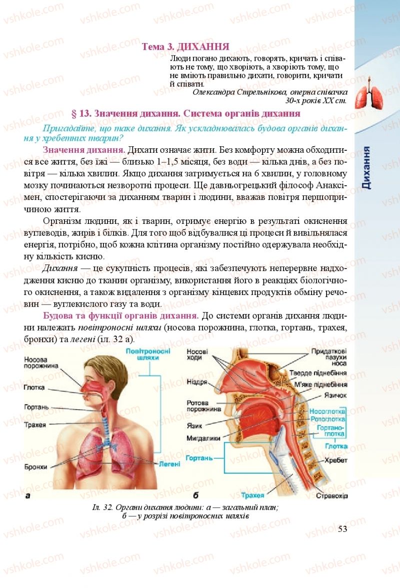 Страница 53 | Підручник Біологія 8 клас Н.Й. Міщук, Г.Я. Жирська, А.В. Степанюк, Л.С. Барна 2016