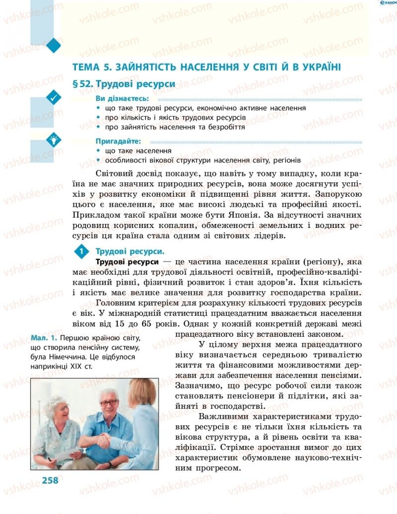 Страница 258 | Підручник Географія 8 клас Г.Д. Довгань, О.Г. Стадник 2016