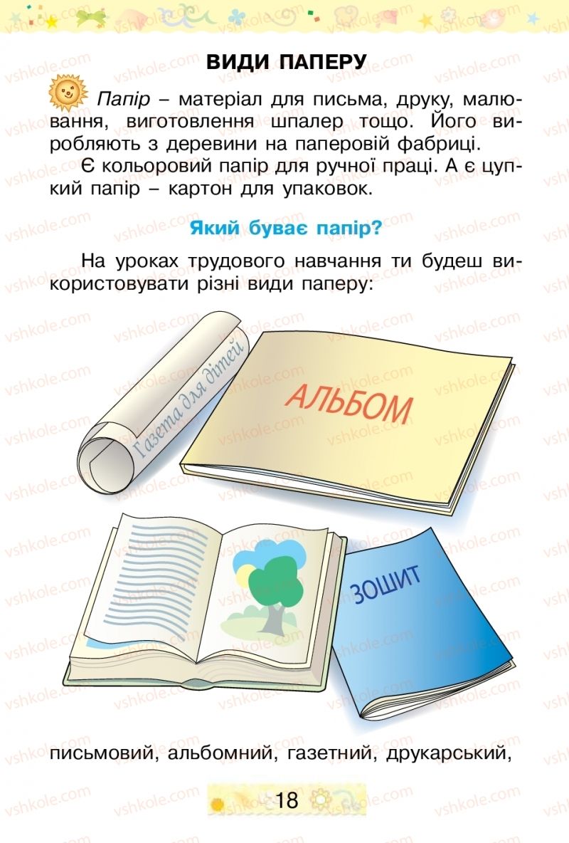 Страница 18 | Підручник Трудове навчання 1 клас В.П. Тименко, І.М. Веремійчик 2012