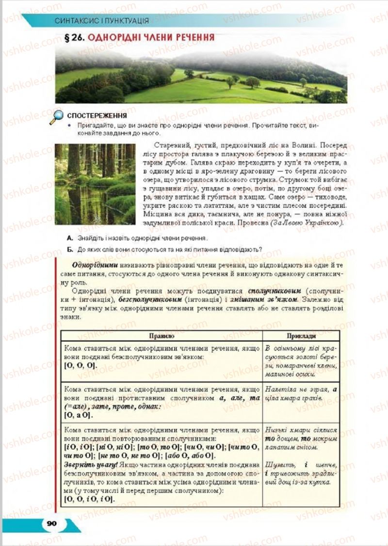 Страница 90 | Підручник Українська мова 8 клас О.М. Авраменко, Т.В. Борисюк, О.М. Почтаренко 2016