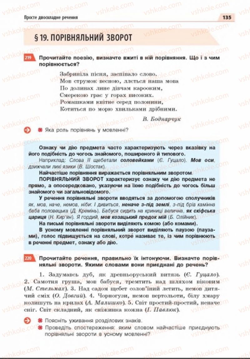 Страница 135 | Підручник Українська мова 8 клас О.П. Глазова 2016