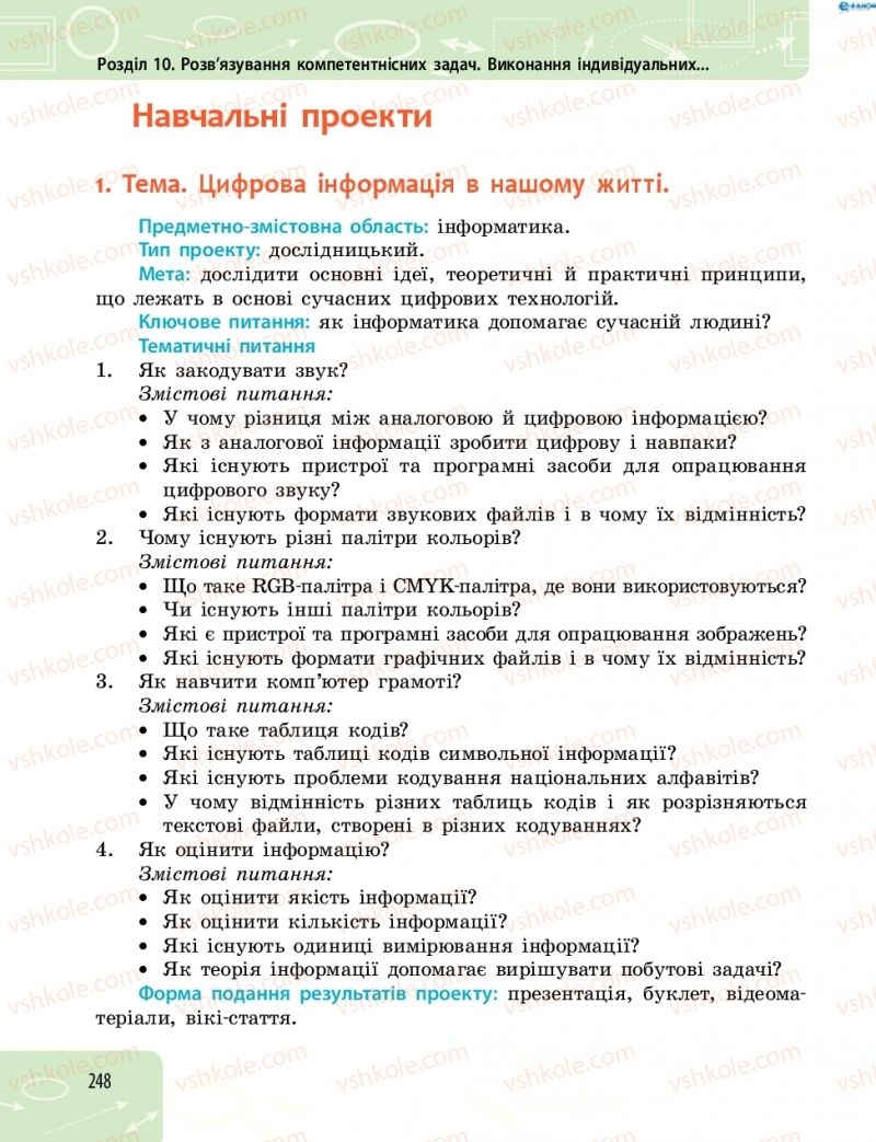 Страница 248 | Підручник Інформатика 8 клас О.О. Бондаренко, В.В. Ластовецький, О.П. Пилипчук 2016