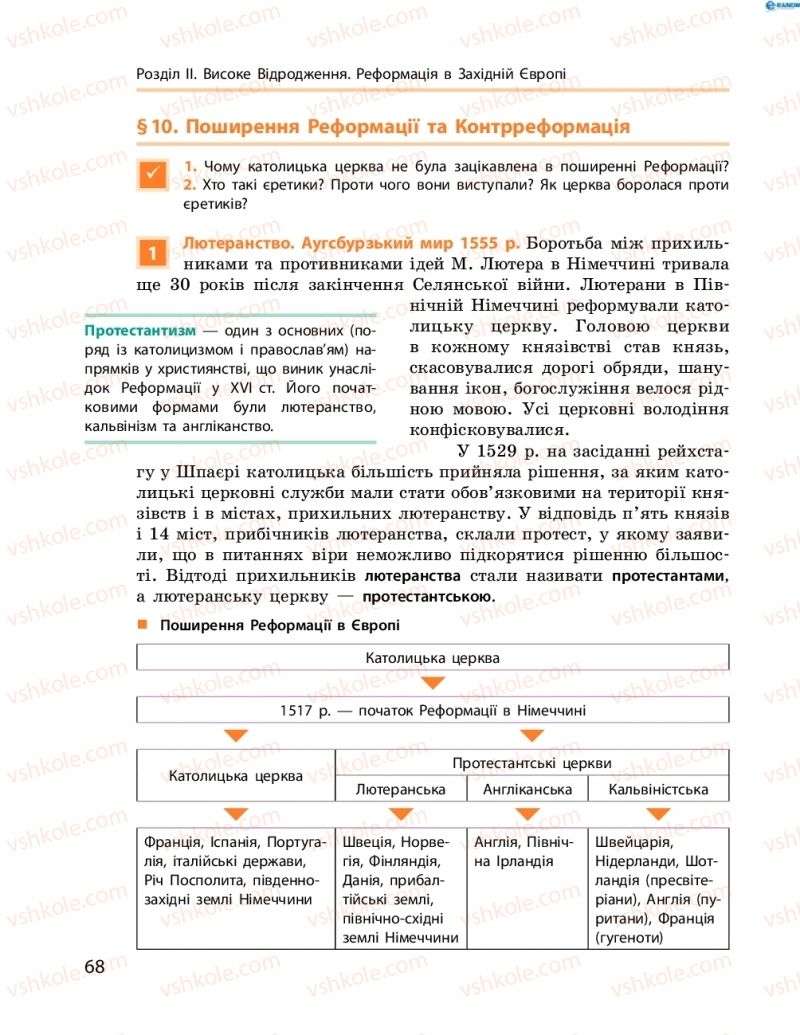 Страница 68 | Підручник Всесвітня історія 8 клас О.В. Гісем, О.О. Мартинюк 2016