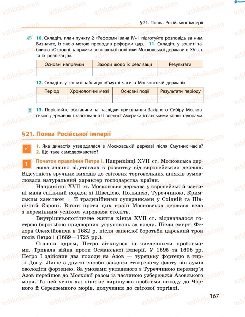 Страница 167 | Підручник Всесвітня історія 8 клас О.В. Гісем, О.О. Мартинюк 2016