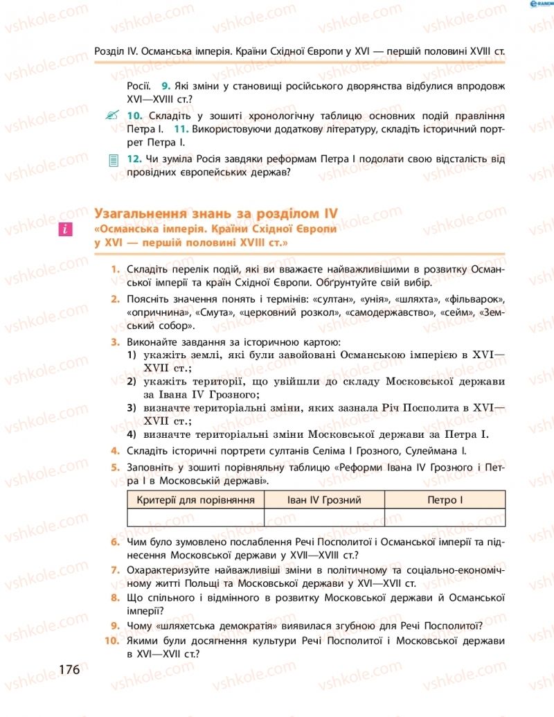 Страница 176 | Підручник Всесвітня історія 8 клас О.В. Гісем, О.О. Мартинюк 2016