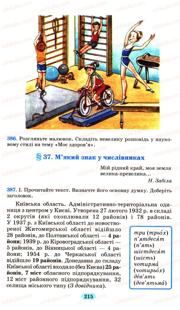 Страница 215 | Підручник Українська мова 6 клас М.І. Пентилюк, І.В. Гайдаєнко, А.І. Ляшкевич, С.А. Омельчук 2006