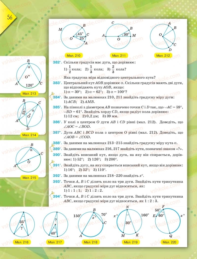 Страница 56 | Підручник Геометрія 8 клас М.І. Бурда, Н.А. Тарасенкова 2016