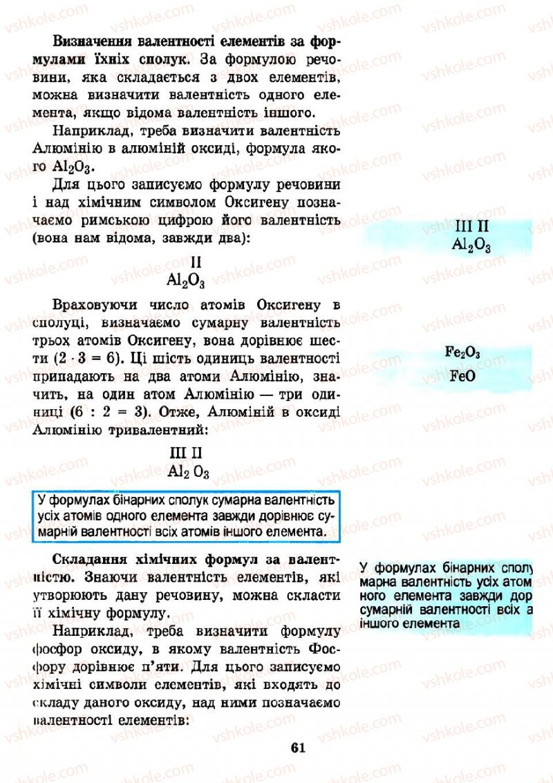 Страница 61 | Підручник Хімія 7 клас Н.М. Буринська 2007