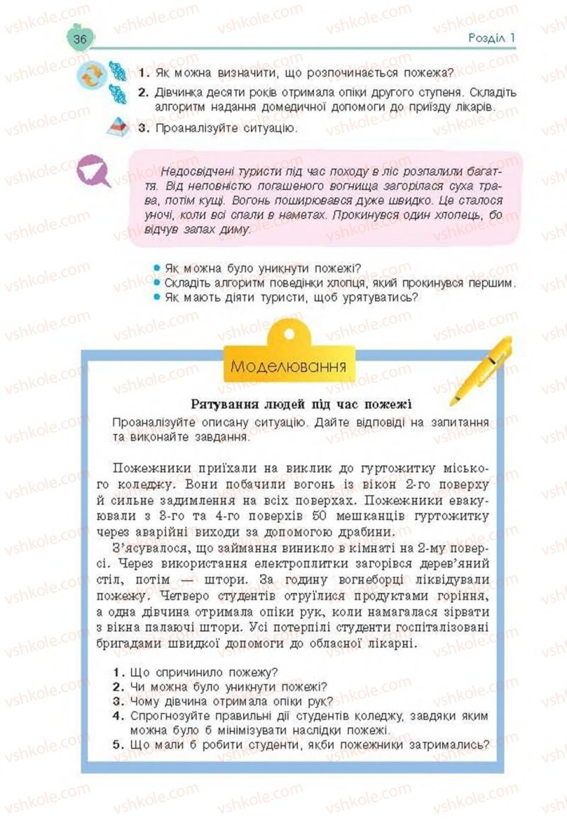 Страница 36 | Підручник Основи здоров'я 8 клас Н.І. Гущина, С.В. Василенко, Л.П. Колотій 2016