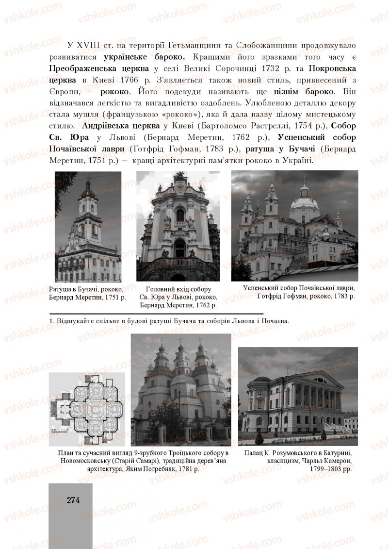 Страница 274 | Підручник Історія України 8 клас І.О. Бурнейко, О.В. Наумчук, М.Є. Крижановська 2016