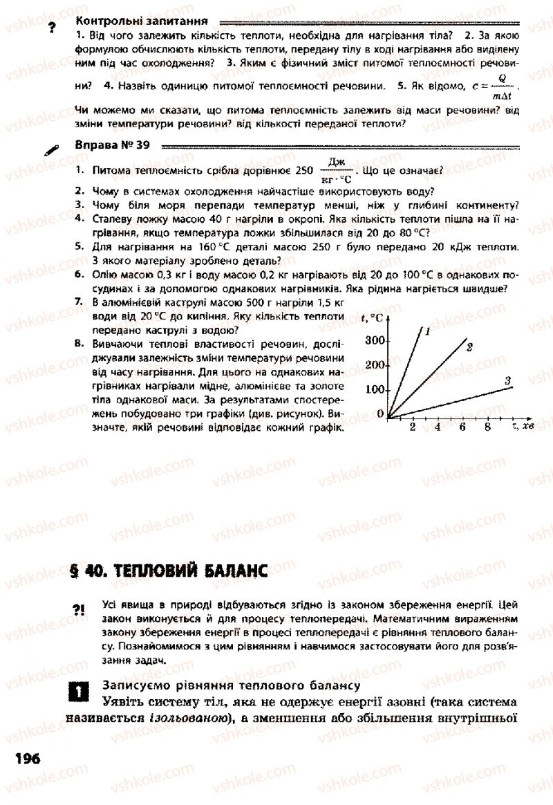 Страница 196 | Підручник Фізика 8 клас Ф.Я. Божинова, І.Ю. Ненашев, М.М. Кірюхін 2008