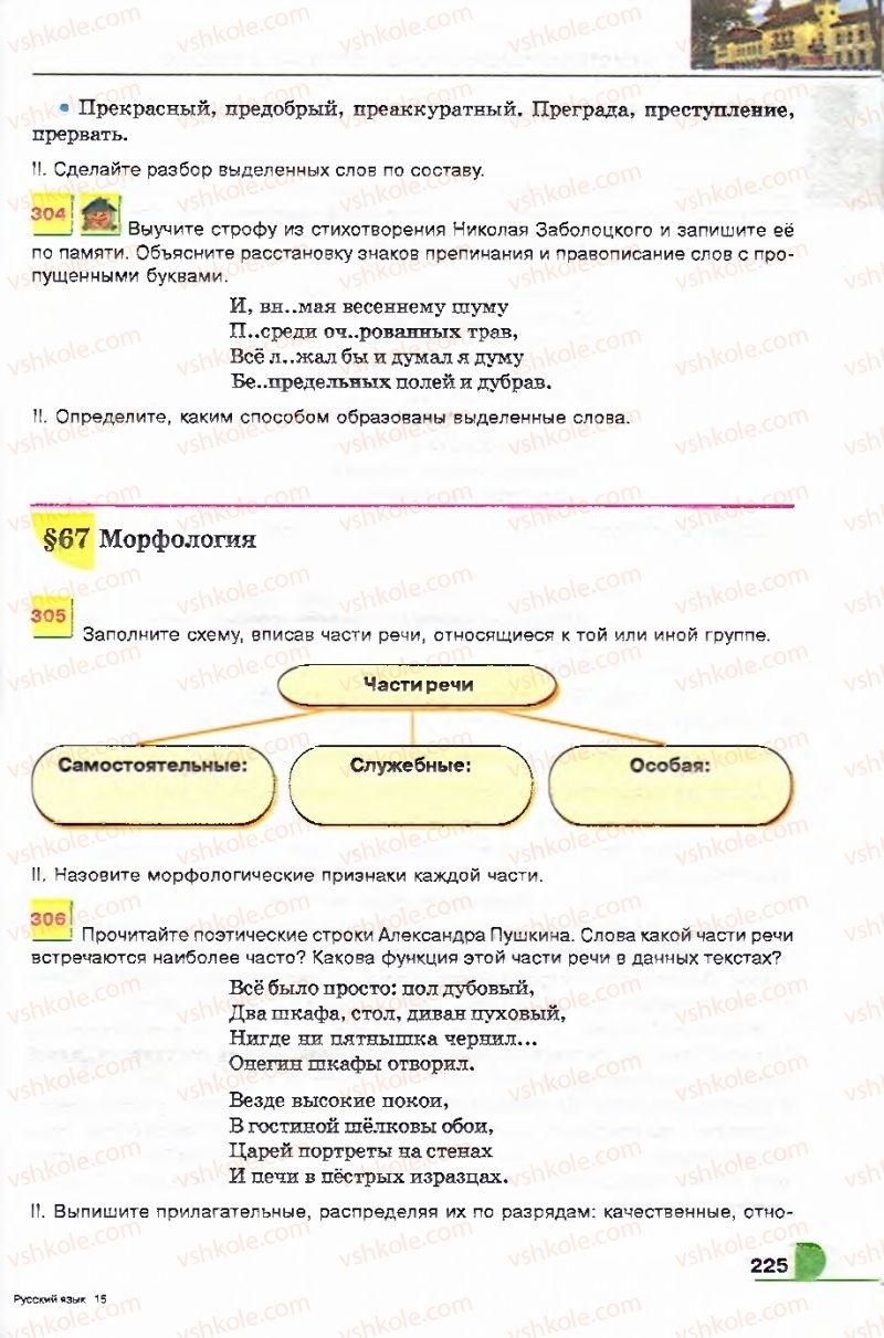 Страница 225 | Підручник Русский язык 9 клас Е.И. Быкова, Л.В. Давидюк, В.И. Стативка 2009