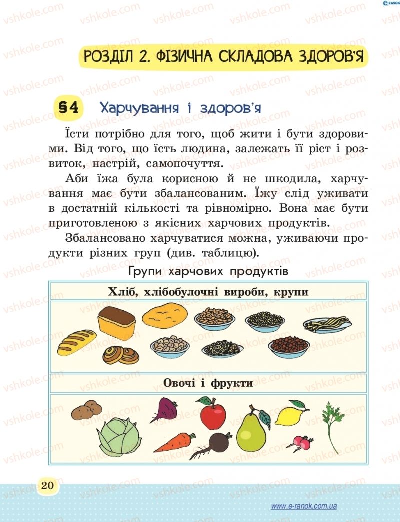 Страница 20 | Підручник Основи здоров'я 4 клас Т.Є. Бойченко, Н.С. Коваль 2015