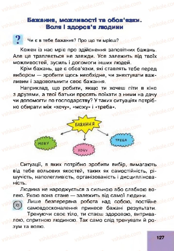 Страница 127 | Підручник Основи здоров'я 4 клас О.М. Кікінежді, Н.Б. Шост, І.М. Шульга 2015