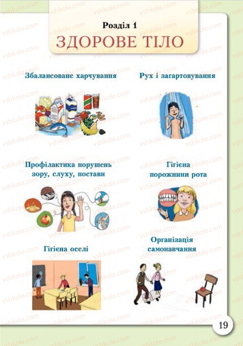 Страница 19 | Підручник Основи здоров'я 4 клас І.Д. Бех, Т.В. Воронцова, В.С. Пономаренко, С.В. Страшко 2015