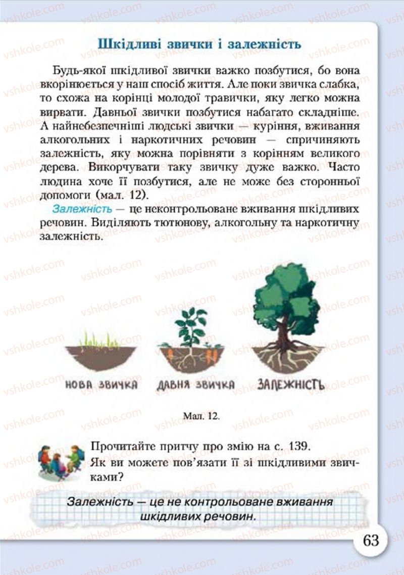 Страница 63 | Підручник Основи здоров'я 4 клас І.Д. Бех, Т.В. Воронцова, В.С. Пономаренко, С.В. Страшко 2015