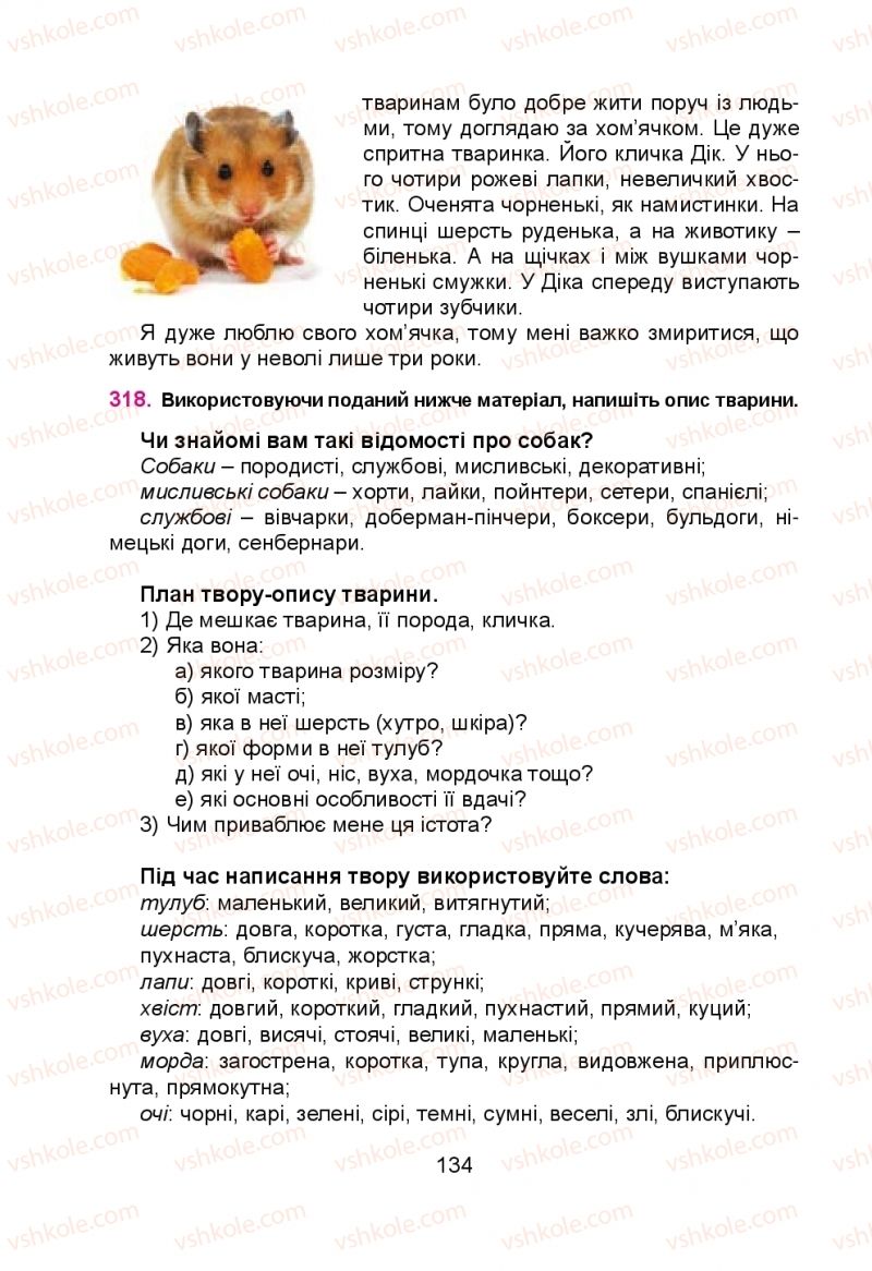 Страница 134 | Підручник Українська мова 5 клас Н.М. Тушніцка, М.Б. Пилип 2013