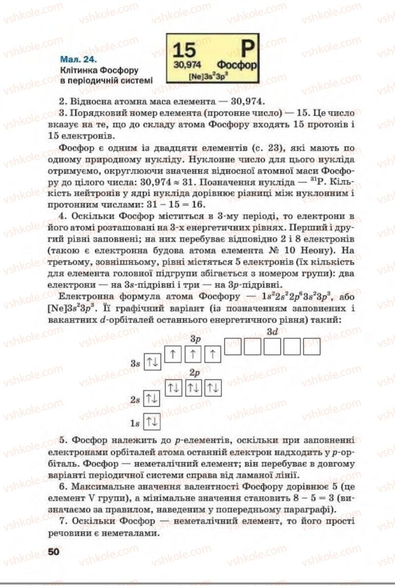 Страница 50 | Підручник Хімія 8 клас П.П. Попель, Л.С. Крикля 2016