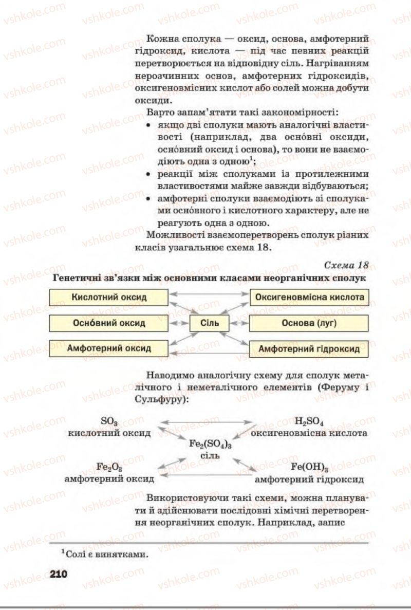 Страница 210 | Підручник Хімія 8 клас П.П. Попель, Л.С. Крикля 2016