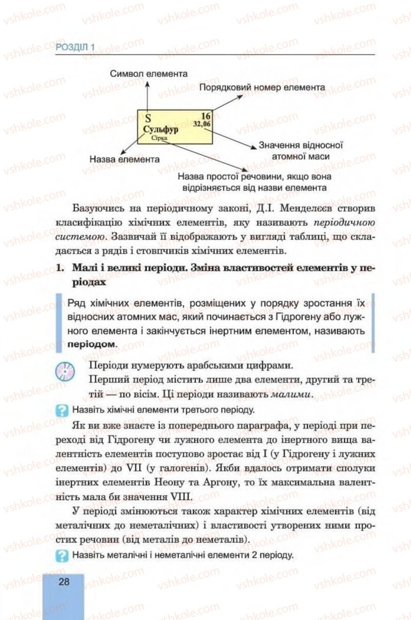 Страница 28 | Підручник Хімія 8 клас Л.С. Дячук, М.М. Гладюк 2016