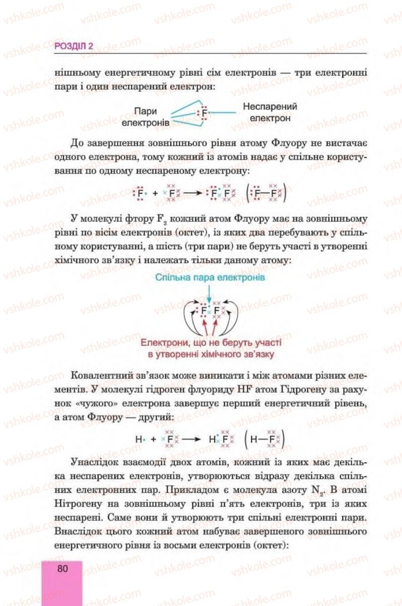 Страница 80 | Підручник Хімія 8 клас Л.С. Дячук, М.М. Гладюк 2016