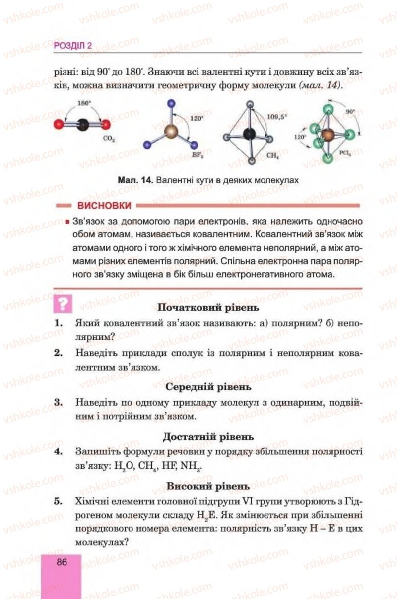 Страница 86 | Підручник Хімія 8 клас Л.С. Дячук, М.М. Гладюк 2016