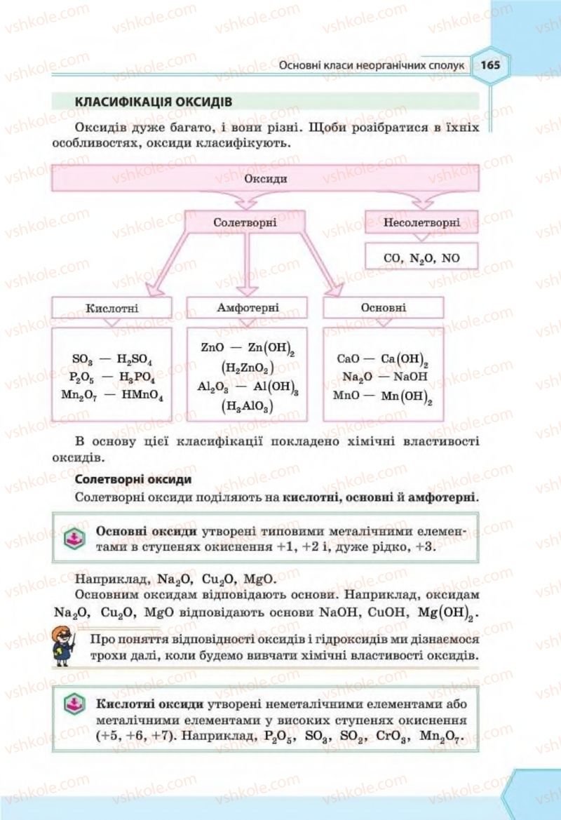 Страница 165 | Підручник Хімія 8 клас Т.М. Гранкіна 2016