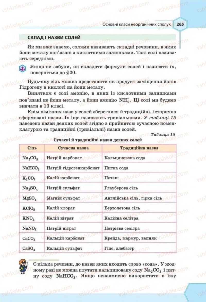 Страница 265 | Підручник Хімія 8 клас Т.М. Гранкіна 2016