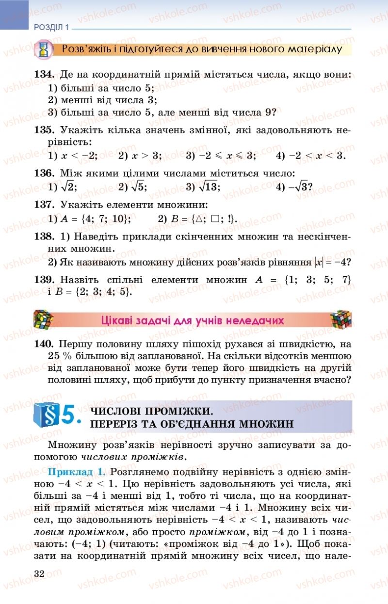 Страница 32 | Підручник Алгебра 9 клас О.С. Істер 2017