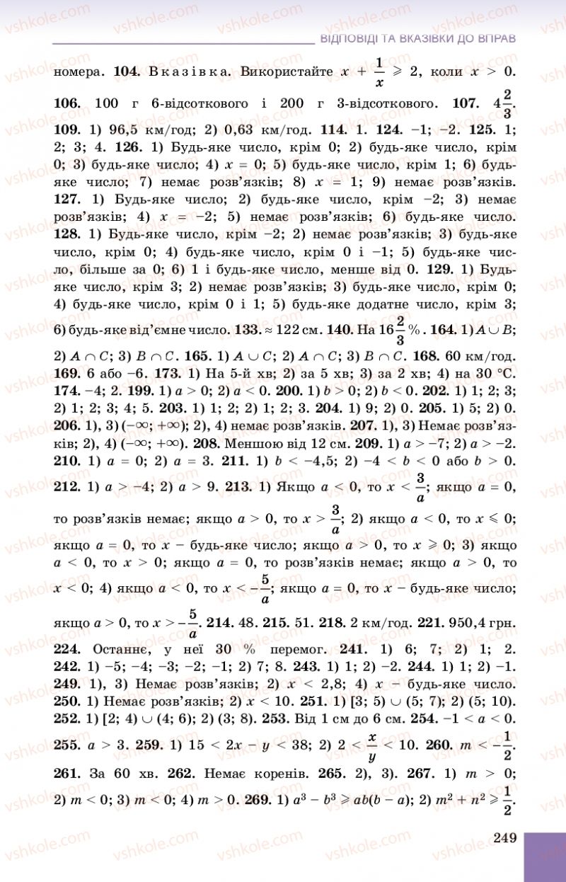 Страница 249 | Підручник Алгебра 9 клас О.С. Істер 2017