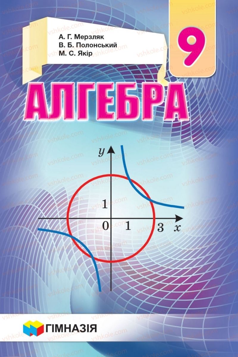 Страница 1 | Підручник Алгебра 9 клас А.Г. Мерзляк, В.Б. Полонський, М.С. Якір 2017