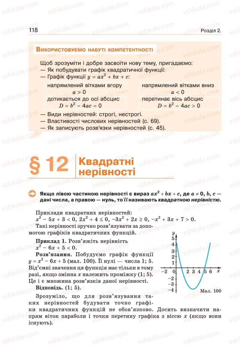 Страница 118 | Підручник Алгебра 9 клас Г.П. Бевз, В.Г. Бевз 2017