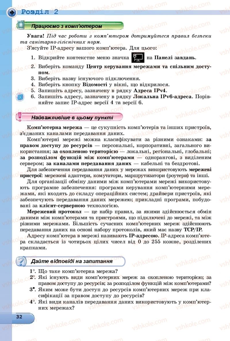 Страница 32 | Підручник Інформатика 9 клас Й.Я. Ривкінд, Т.І. Лисенко, Л.А. Чернікова, В.В. Шакотько 2017