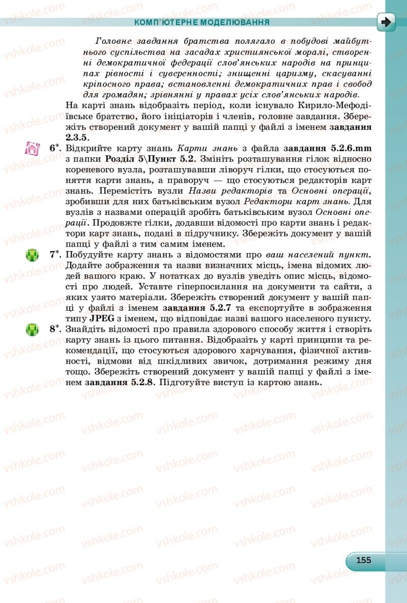 Страница 155 | Підручник Інформатика 9 клас Й.Я. Ривкінд, Т.І. Лисенко, Л.А. Чернікова, В.В. Шакотько 2017