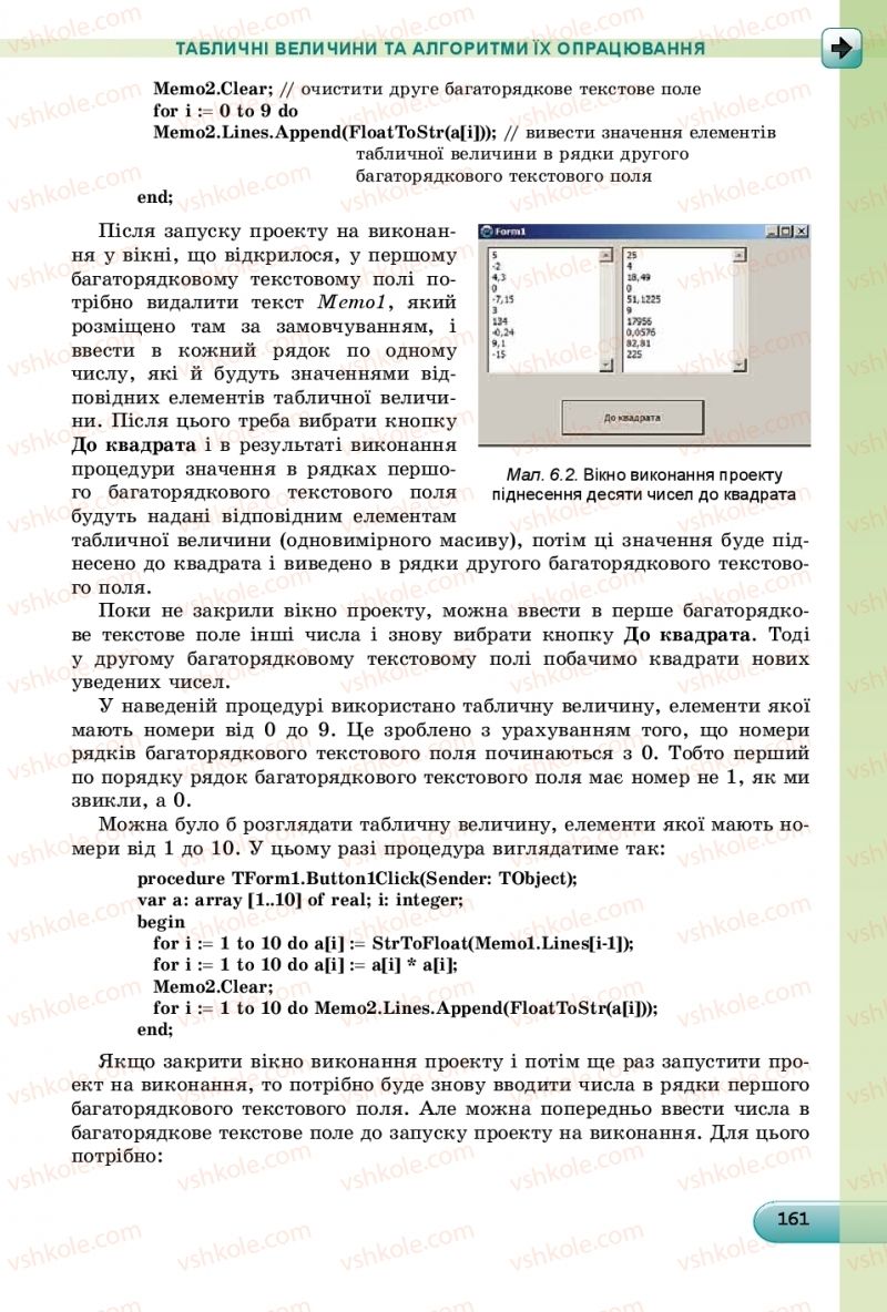 Страница 161 | Підручник Інформатика 9 клас Й.Я. Ривкінд, Т.І. Лисенко, Л.А. Чернікова, В.В. Шакотько 2017