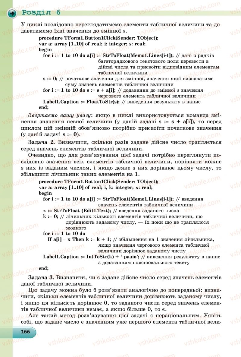 Страница 166 | Підручник Інформатика 9 клас Й.Я. Ривкінд, Т.І. Лисенко, Л.А. Чернікова, В.В. Шакотько 2017