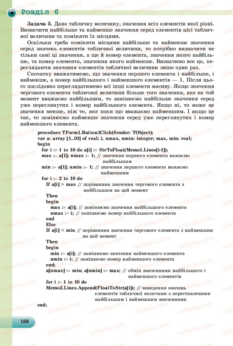 Страница 168 | Підручник Інформатика 9 клас Й.Я. Ривкінд, Т.І. Лисенко, Л.А. Чернікова, В.В. Шакотько 2017