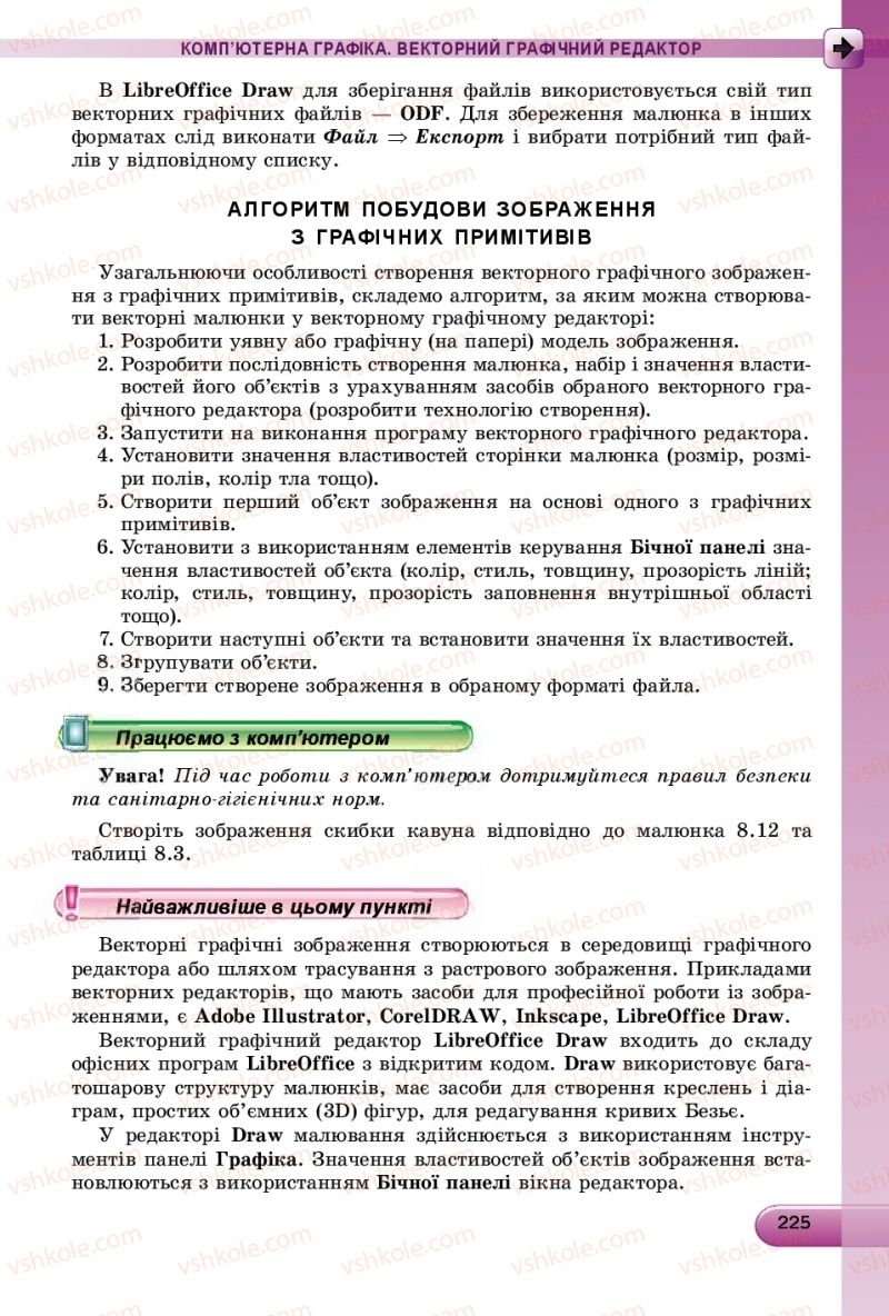 Страница 225 | Підручник Інформатика 9 клас Й.Я. Ривкінд, Т.І. Лисенко, Л.А. Чернікова, В.В. Шакотько 2017