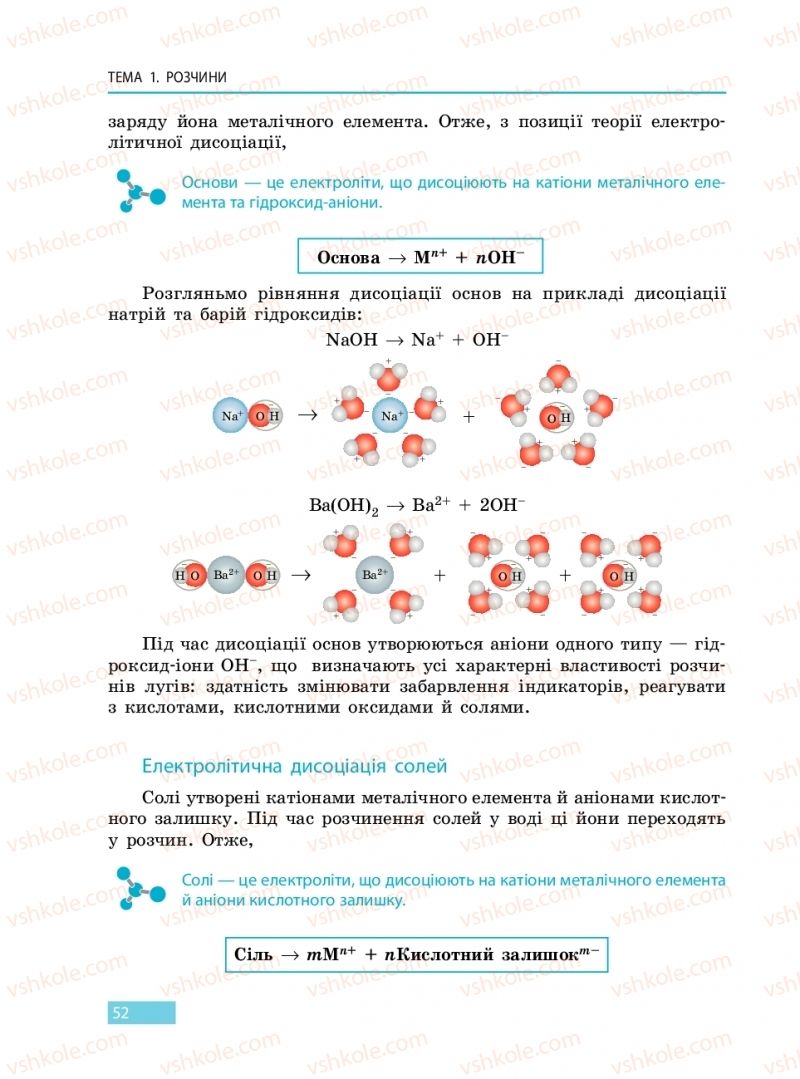 Страница 52 | Підручник Хімія 9 клас О.В. Григорович 2017