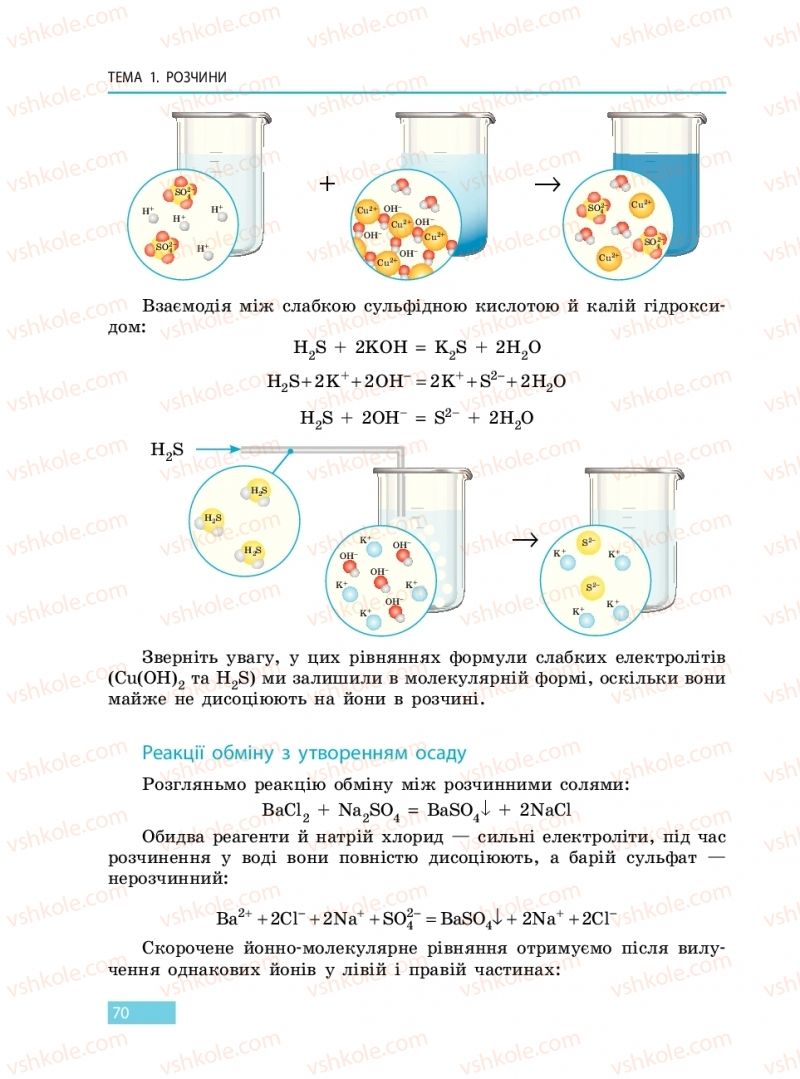 Страница 70 | Підручник Хімія 9 клас О.В. Григорович 2017