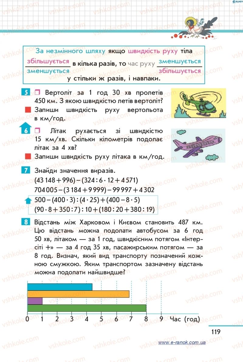 Страница 119 | Підручник Математика 4 клас С.О. Скворцова, О.В. Онопрієнко 2015 1 частина