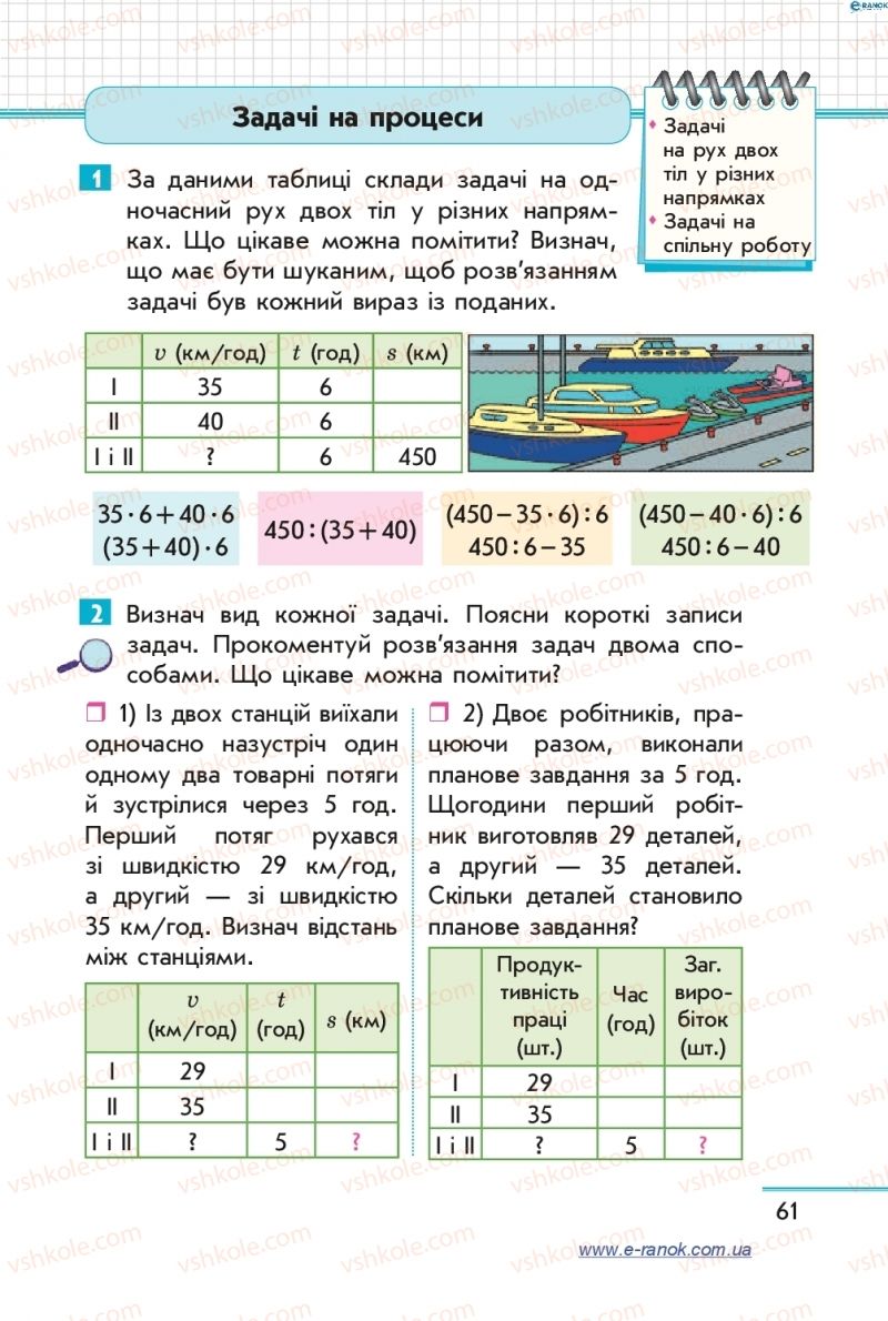 Страница 61 | Підручник Математика 4 клас С.О. Скворцова, О.В. Онопрієнко 2015 2 частина