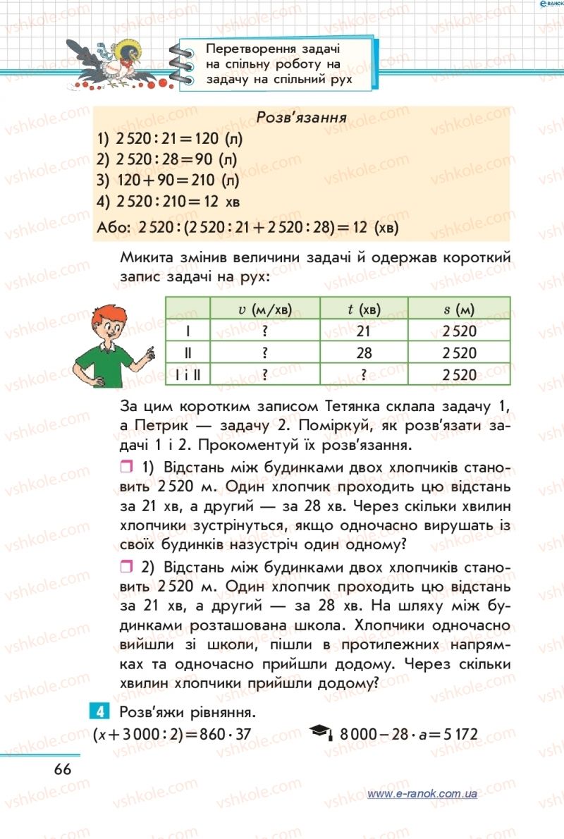 Страница 66 | Підручник Математика 4 клас С.О. Скворцова, О.В. Онопрієнко 2015 2 частина