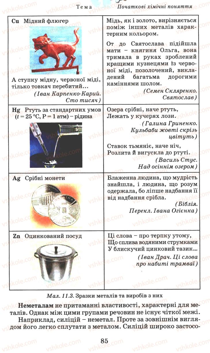 Страница 85 | Підручник Хімія 7 клас Г.А. Лашевська 2007