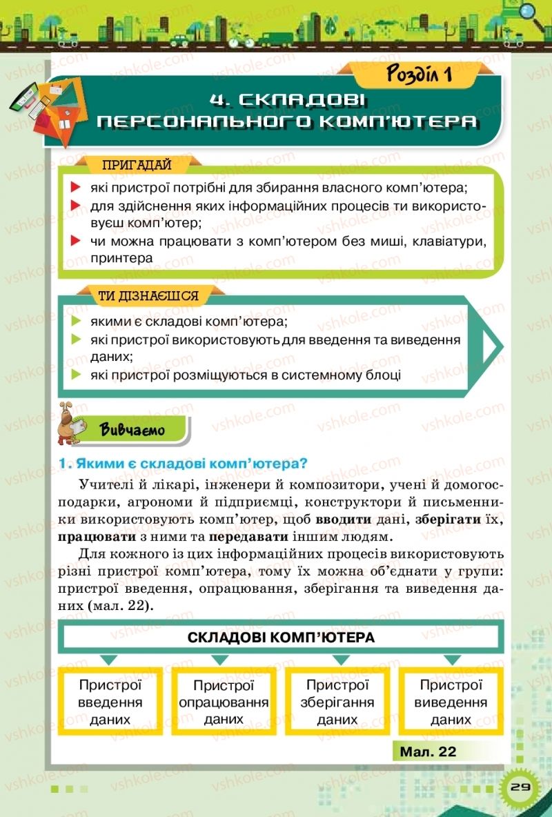 Страница 29 | Підручник Інформатика 5 клас Н.В. Морзе, О.В. Барна, В.П. Вембер 2018